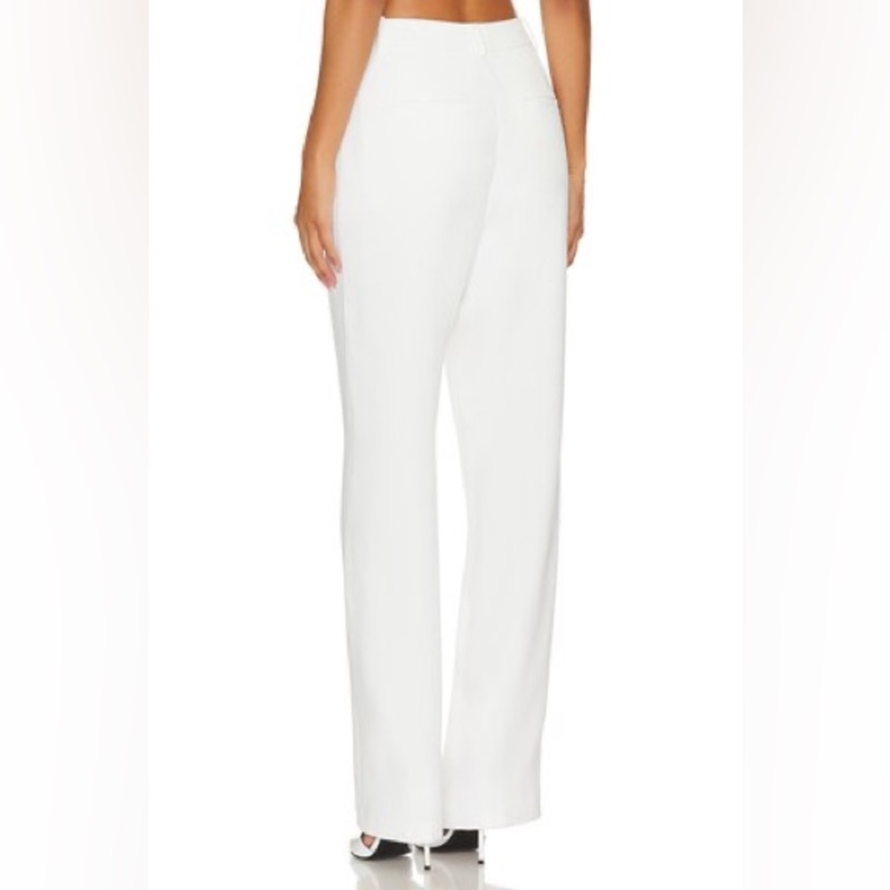 Good American Cream Straight Leg Pants